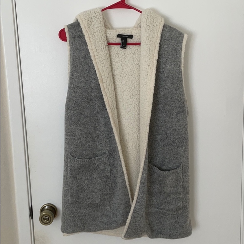 Forever 21 Sherpa-Lined Vest